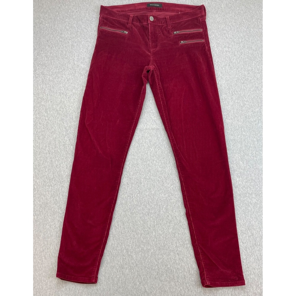 Banana Republic Pants Womens 29 Red Cotton Blend Stretch Corduroy Tapered